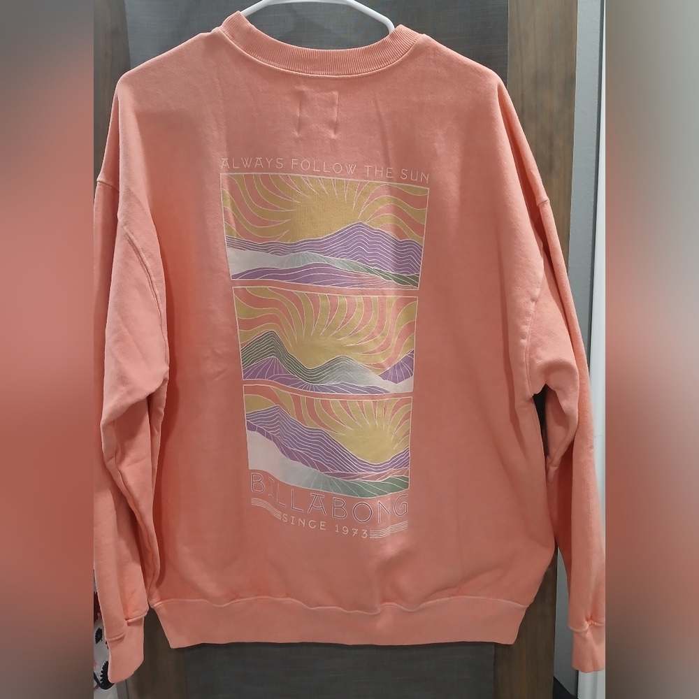 Billabong Coral Graphic Crewneck Sweatshirt